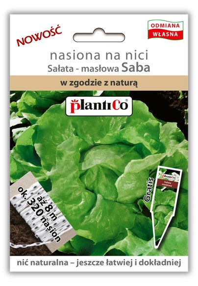 Torebka: sałata masłowa Saba, nasiona na nici PlantiCo